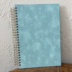 Blue Geometric Spiral Notebook